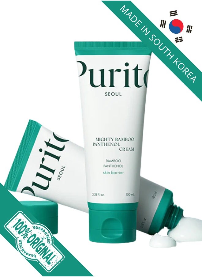 PURITO Mighty Bamboo Panthenol Cream 100ml, For All Skin Types, Glow Cream, Skin Barrier Repair, VEGAN Skincare  - Image 1