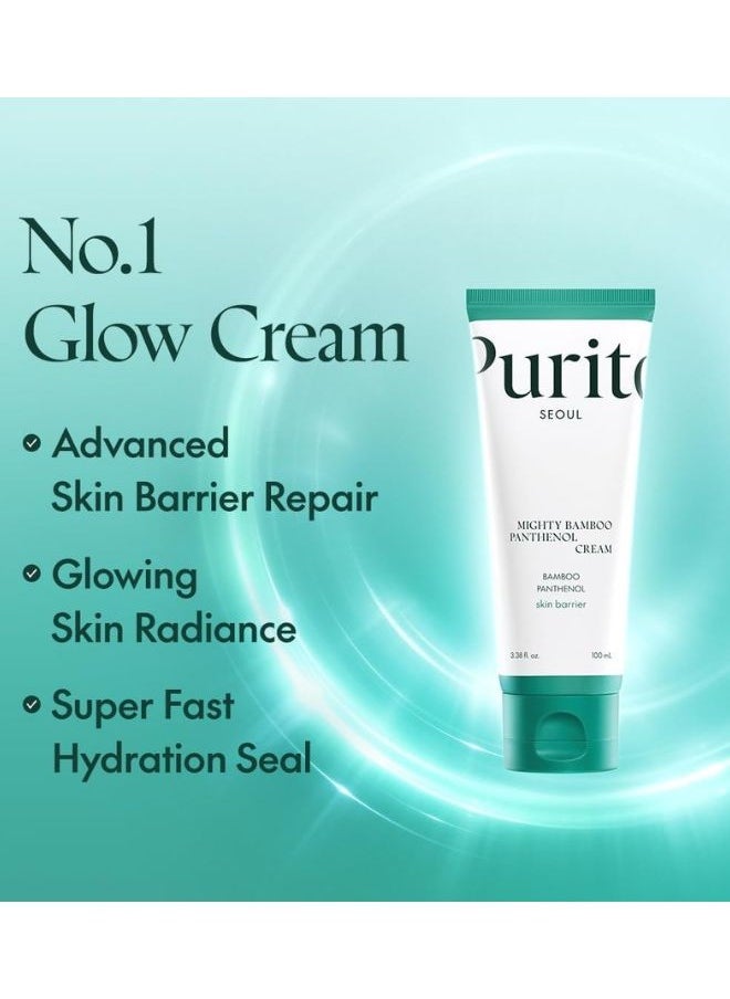 PURITO Mighty Bamboo Panthenol Cream 100ml, For All Skin Types, Glow Cream, Skin Barrier Repair, VEGAN Skincare  - Image 3