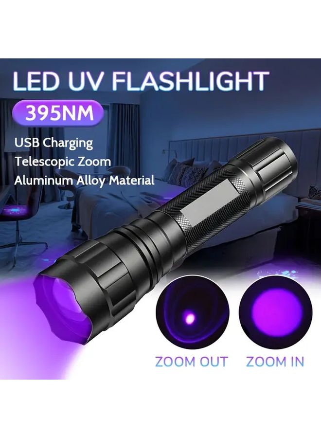 USB Rechargeable UV Black Light Flashlight For Detection And Resin Curing - Image 2