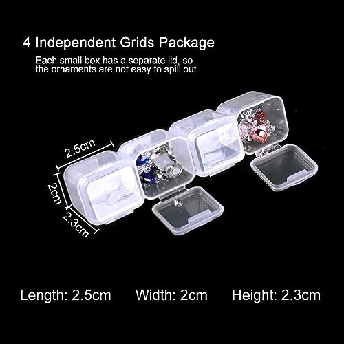 Styxon 28 Grids Storage Box Organizers Clear Bead Container, Simuer Diamond Embroidery Box Diamond Painting Accessory Storage Box Transparent Jewelry Nail Art Accessory Container Case - Image 5