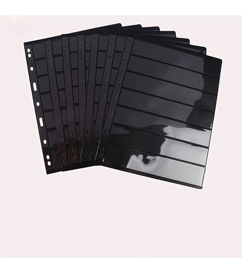 7 Row Stamp Album For Sports Stamps Cards And Coin Collection 4 Pcs Loose Stamp Pages - Image 5