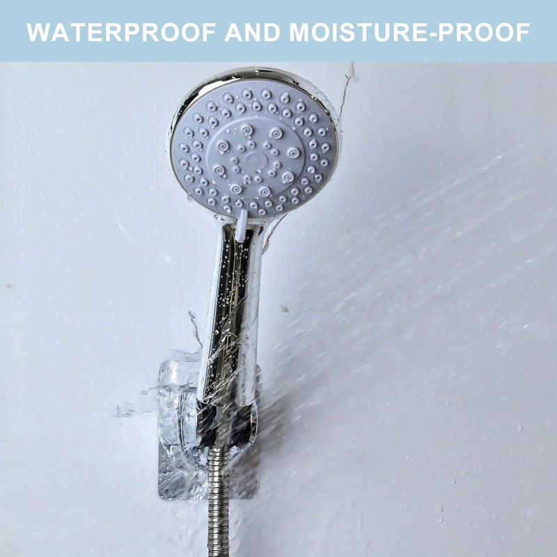 Peirnum Shower Head Holder, Strong Adhesive and Waterproof Shower Head Holder Wall Mount, Adjustable Handheld Shower Head Holder, No Drilling and Use Conveniently - Image 5
