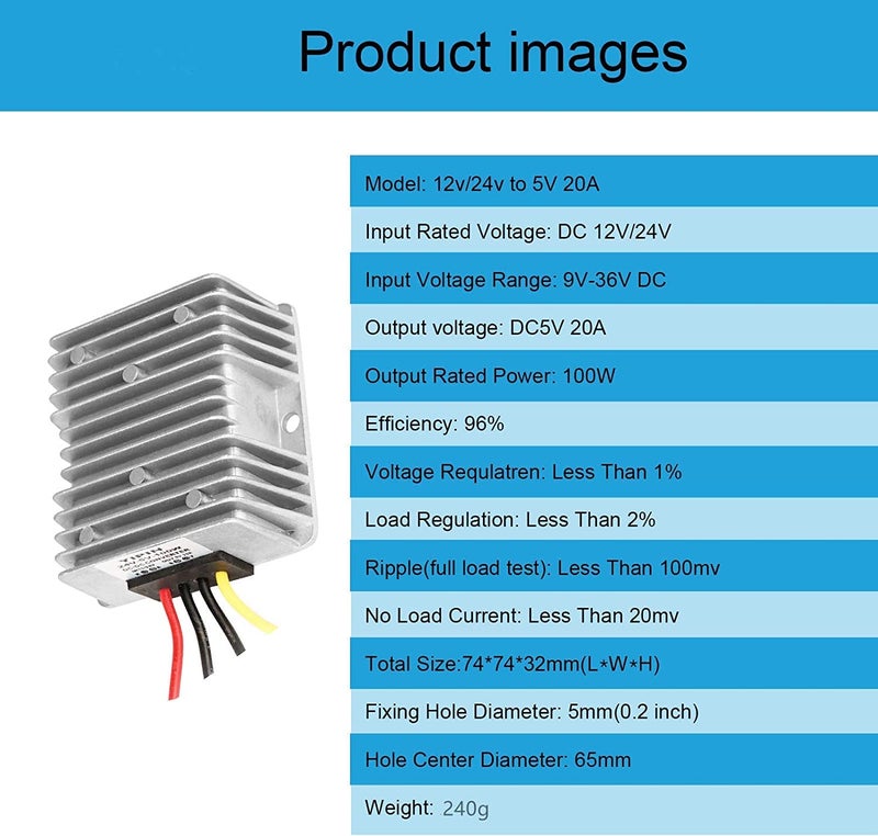 Generic DC to DC Converter 1224V to 5v 20a  - Image 3