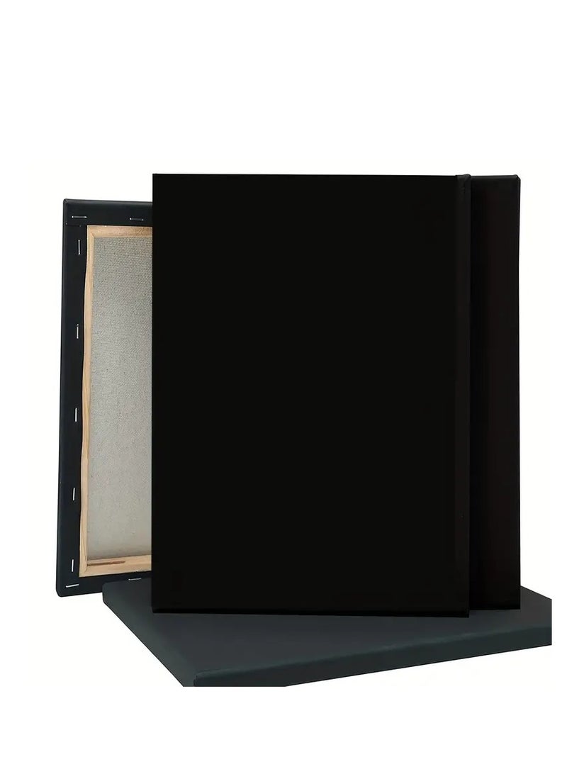 MOTARRO Canvas Black,40X60 CM 100% Cotton Primed Acid-Free Stretched Black canvas for Painting, Art Supplies for Acrylic Pouring, Oil Painting and Watercolor Paints  - Image 2