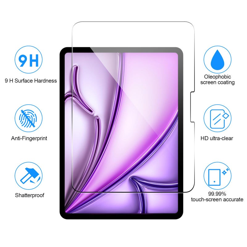 SIBEITU 2 Pack Screen Protector for iPad Air 13 Inch M3 2025 & M2 2024 (7th/6th Generation), HD Scratch Resistent Film for iPad Air 7th/6th Gen, Case Friendly & Apple Pencil Compatible Touch Sensitive - Image 2