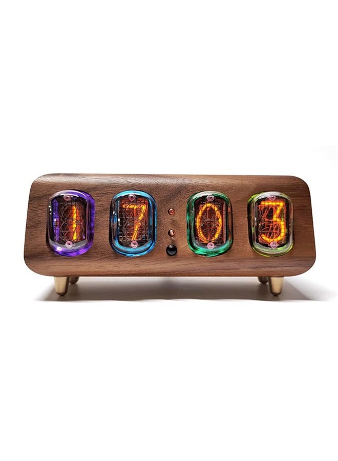 TPHRAVAL Nixie Tube Clock Former Soviet Union IN12 Glow Tube Clock Multiple Control Clocks Automatic Brightness Adjustment,Solid Wood Clock,Desktop Decorative Clock Creative Gifts - Image 1