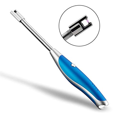 EzLife - EL-LT2-2 in 1 USB Plasma Rechargeable Electric Lighter Cum Bottle Opener for Kitchen, Pooja Room, Candles, BBQ, Cigars, Multi Purpose - 360 Degree Flexible & Windproof (Blue) - Image 2