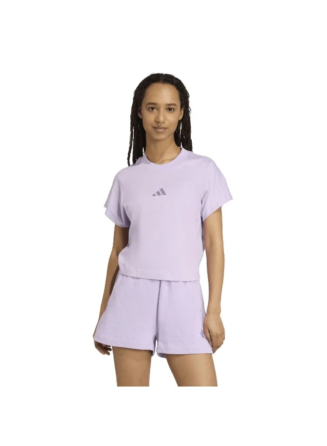adidas W All Szn Tee Purple Training T-Shirts For Women XS