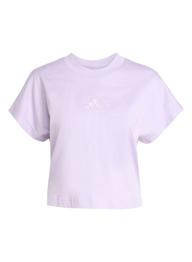 adidas W All Szn Tee Purple Training T-Shirts For Women XS