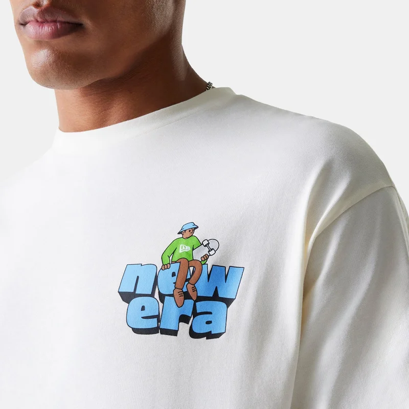 NEW ERA White Men's Brand Graphic T-Shirt for Men | Best Price UAE
