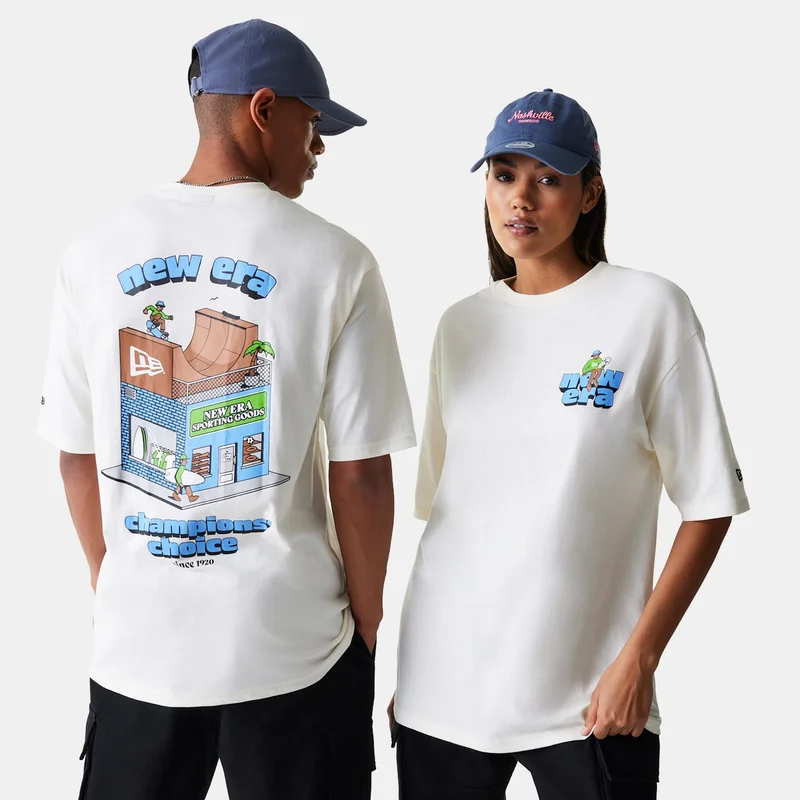 NEW ERA White Men's Brand Graphic T-Shirt for Men | Best Price UAE