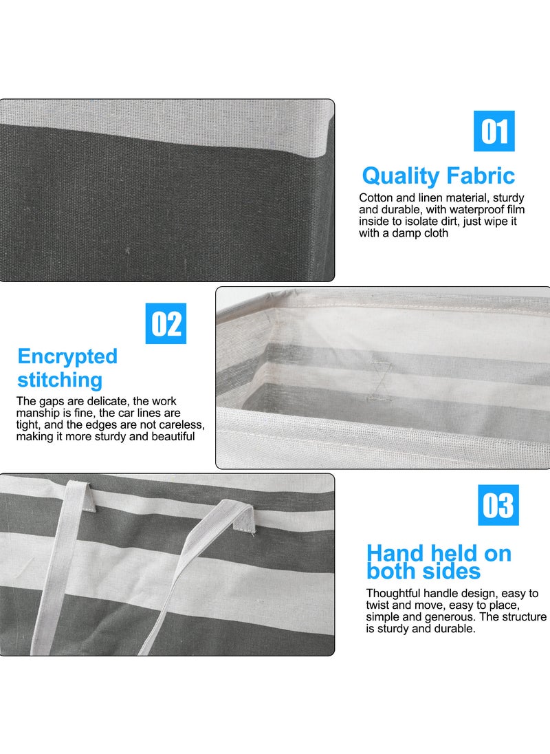 Generic 2-Pack Extra-Large Laundry Basket 75L, Collapsible Hamper with Long Handles for Clothes, Pillows, and Toys – Durable and Space-Saving Design  - Image 4