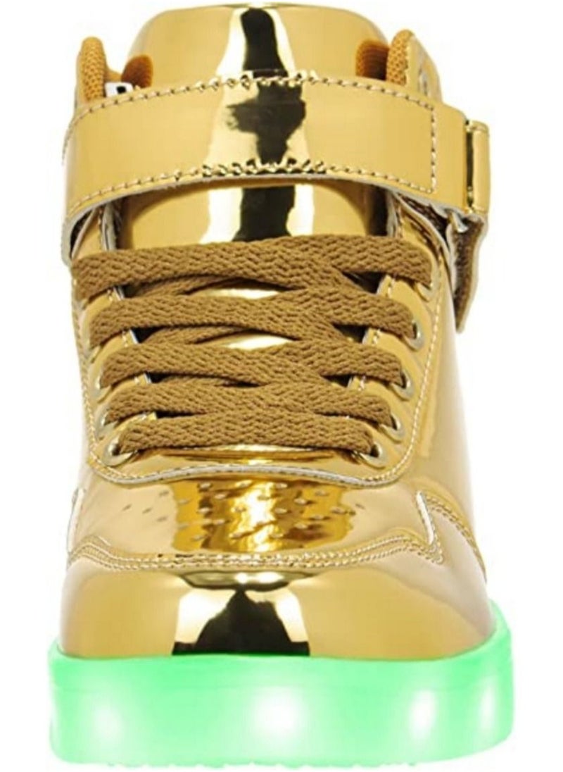 Generic - Kids LED Light Up Shoes High Top Cool USB Rechargeable Flashing Sneakers for Unisex Child Boys Girls - Image 1
