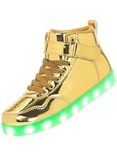 Kids LED Light Up Shoes High Top Cool USB Rechargeable Flashing Sneakers for Unisex Child Boys Girls
