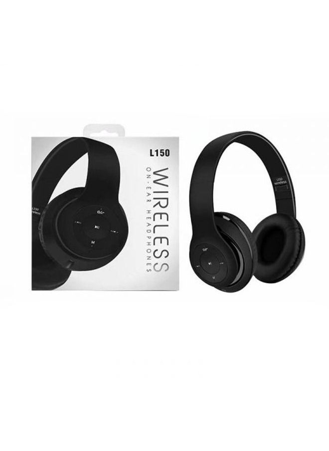 ماركة غير محددة - سماعة رأس لاسلكية L150 بلوتوث - ميكروفون - راديو FM- مكان لكارت الميموري - قابلة قابلة للطي مع الموبايل والكمبيوتر - Image 1