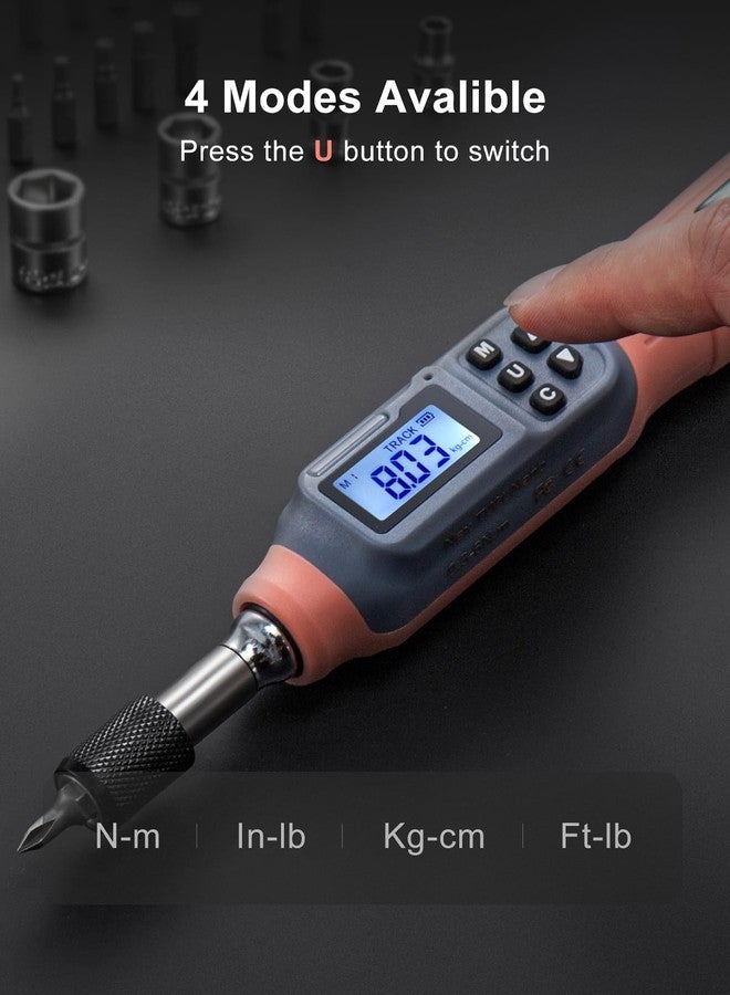 GROWNEER Digital Torque Screwdriver, 2.66-53.1 In-lbs/0.3-6 Nm, 1/4'' Drive Inch Pound Torque Screwdriver Electrician with Buzzer & LED Indicator, 27 In 1 Torque Wrench Screwdriver Set - Image 5