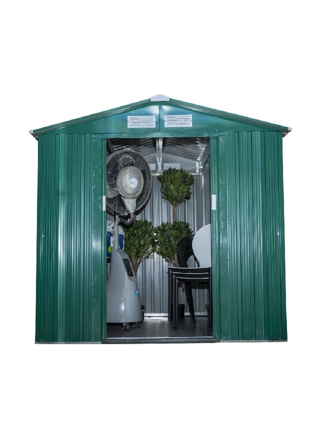 Generic Steel Top Notch Durable Steel Material Safe Storage Shed Dark Green 201 x 181 x 190 cm S1001B  - Image 2