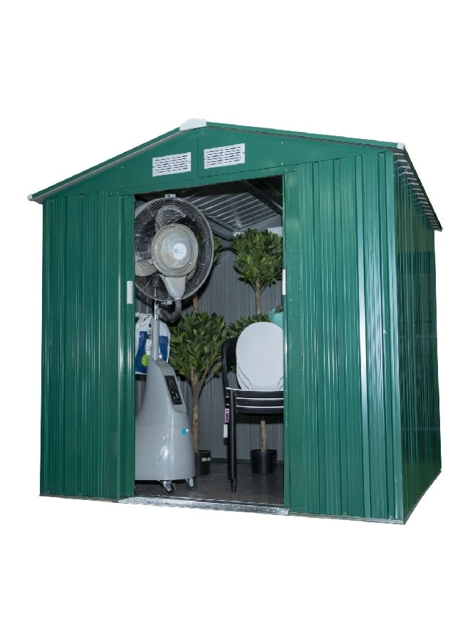 Generic Steel Top Notch Durable Steel Material Safe Storage Shed Dark Green 201 x 181 x 190 cm S1001B  - Image 3