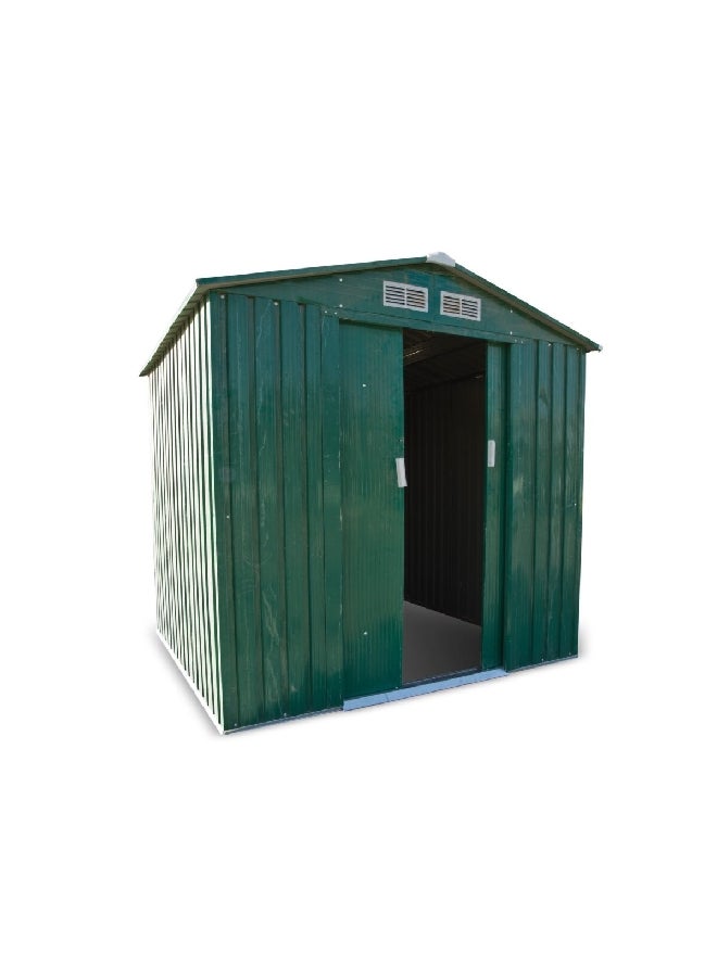 Generic Steel Top Notch Durable Steel Material Safe Storage Shed Dark Green 201 x 181 x 190 cm S1001B  - Image 1