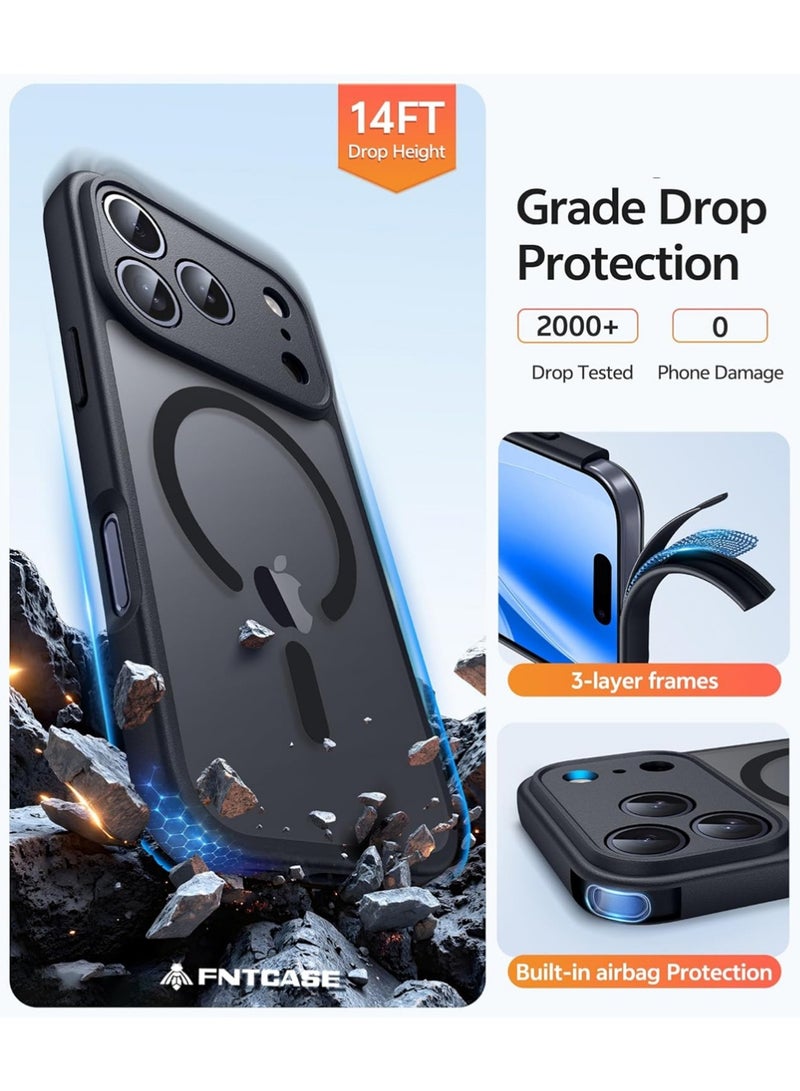 X-level for iPhone 17 Pro Max Case Cover Magnetic Frosted Translucent Mobiles Accessories Shockproof Slim Cover | Full Camera Covered Protection | Slim Drop Proof Durable Protective Cases - Image 4