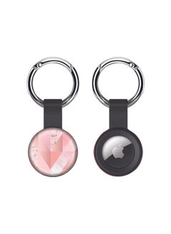 Stylizedd Airtag Case Metal Key Ring with Tough Case for Apple Airtag cover - Marble Pink Vintage  - Image 1