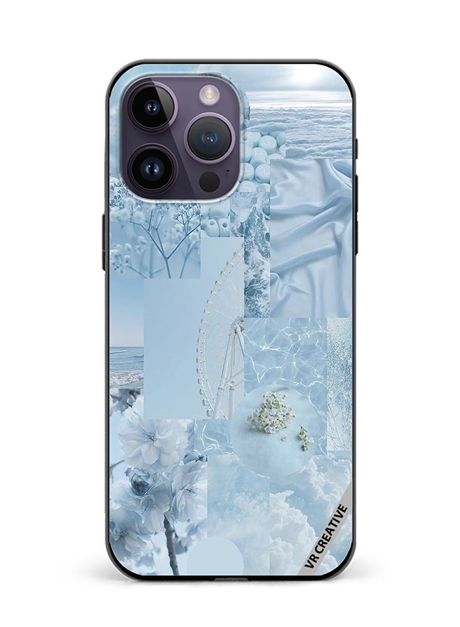 VR CREATIVE Protective Case Cover For Apple iPhone 15 Pro Max Light Blue College Design  Multicolour - Image 1
