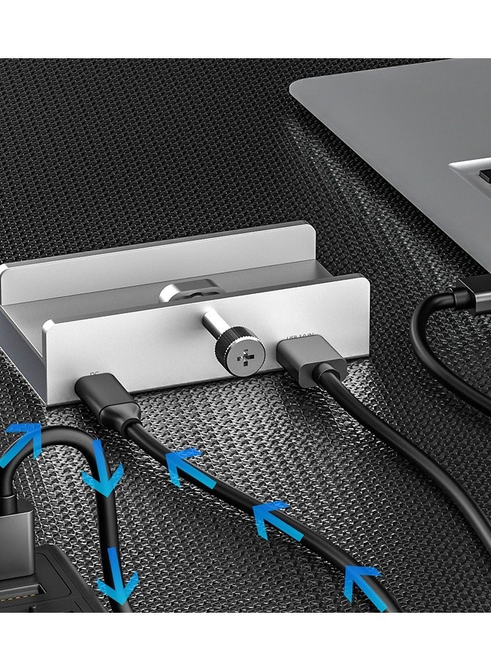 AROAQ Aluminum Type C Port USB 3.0 HUB Power Adapter Splitter Multiple Extend Dock - Image 3