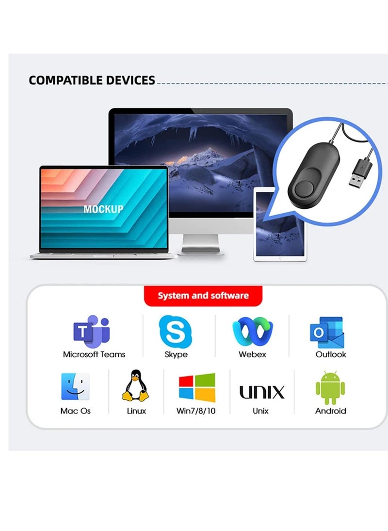 Excefore - Undetectable Mouse Mover, USB Port Automatic Mouse Jiggler with On/Off Switch, Driver-Free, Simulates Mouse Pointer Movement to Prevent PC from Going to Sleep - Image 1