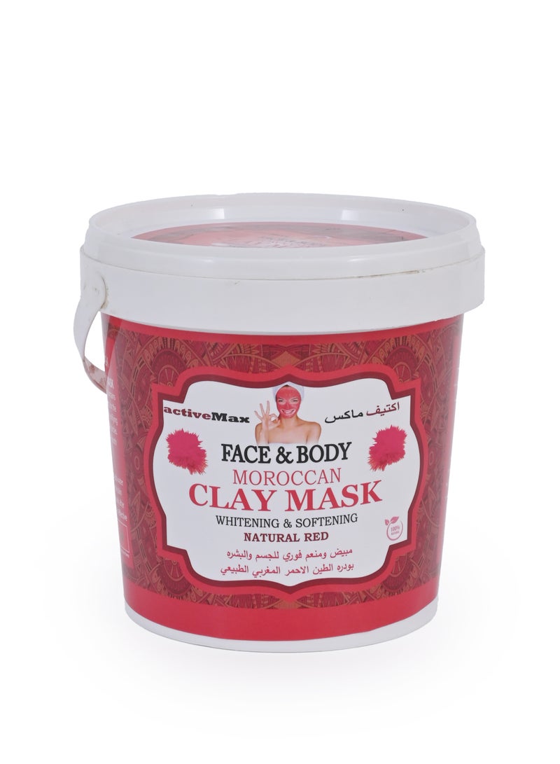 active max Moroccan Powder Clay Mask Natural Red 500 gr - Image 1