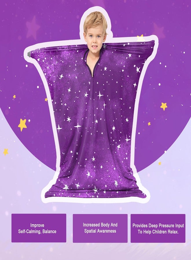 YAERSI Sensory Body Sock for Kids,Sensory Sack for Relaxation, Focus,Sensory Integration,Body Sock (Small 40''×27'' Purple) - Image 3