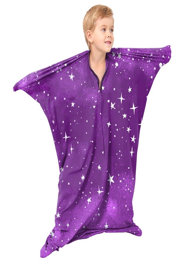 YAERSI Sensory Body Sock for Kids,Sensory Sack for Relaxation, Focus,Sensory Integration,Body Sock (Small 40''×27'' Purple) - Image 1