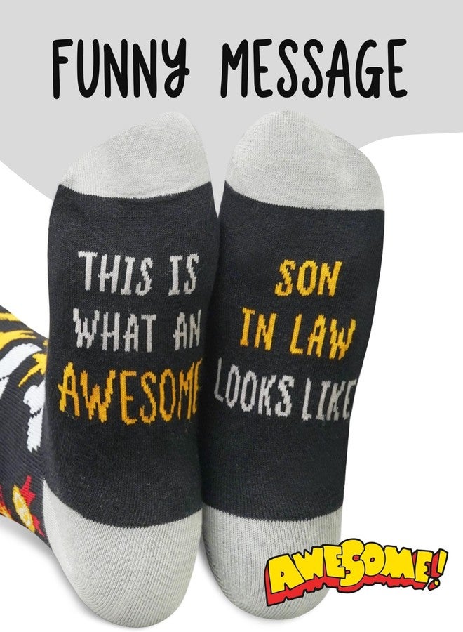 InnoBeta Son in Law Gifts for Father's Day, Funny Socks from Dad, Mom on Birthday, This is What an Awesome Son in Law Looks Like - Image 5