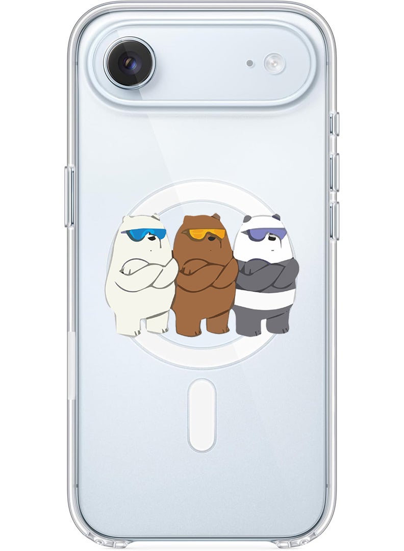 Theodor Magnetic Case for Apple iPhone 17 Air Compatible with MagSafe Wireless Charging, Shockproof Phone Bumper Cover - Bears Pose - Image 1