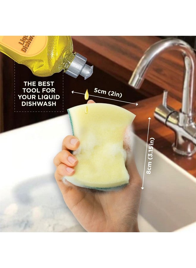 Scotch  Scrub Sponge Ideal For Dishwash Liquid ( 8Cm X 5Cm) - Image 2