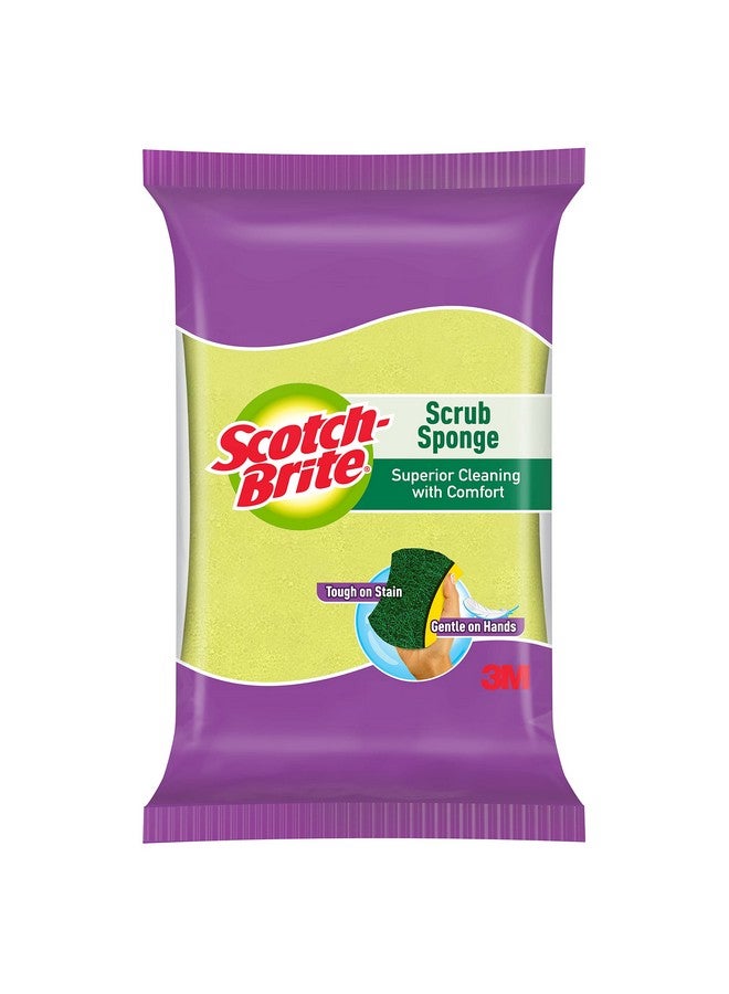 Scotch  Scrub Sponge Ideal For Dishwash Liquid ( 8Cm X 5Cm) - Image 1