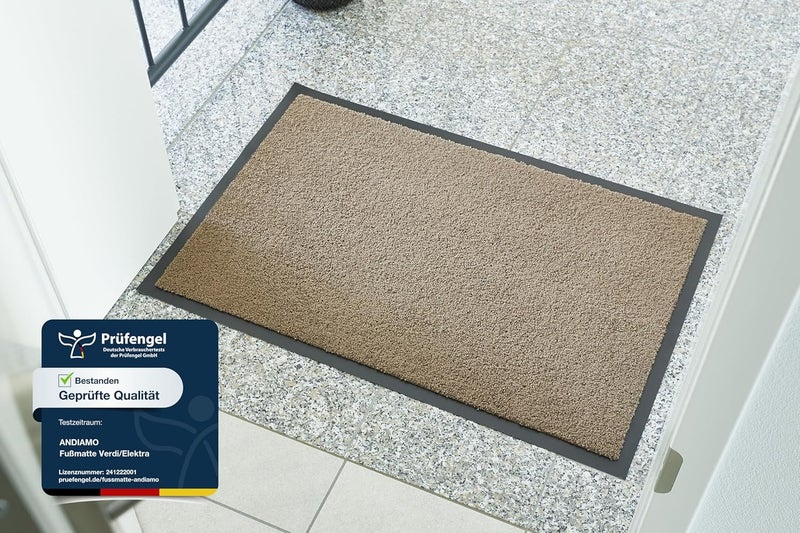 ANDIAMO Verdi Doormat - Dirt Trapper Mat for House Entrance - Ideal Indoor/Outdoor - Taupe, 40 x 60 cm - Image 3