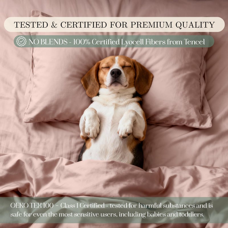 CASILVA Eucalyptus Sheets - Infused with Silver for Anti-Odor, Softer Than Silk Fibers, More Cooling Than Cotton - Perfect for Hot Sleepers & Sensitive Skin - 100% Tencel Lyocell - King Sheet Set - Image 5