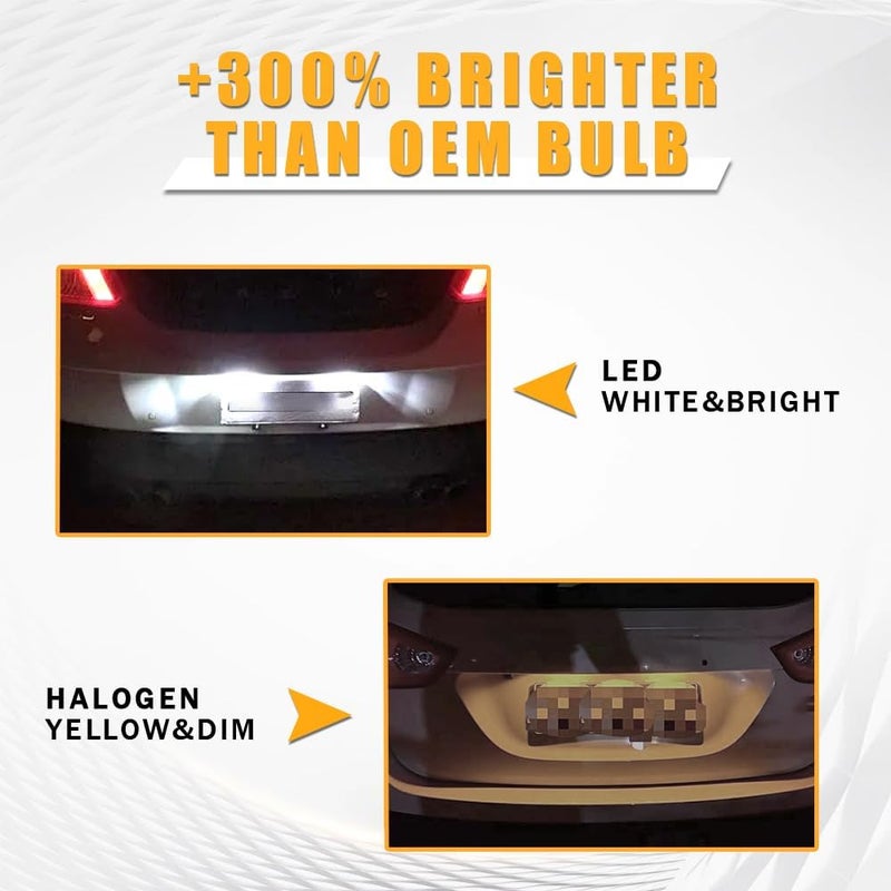 أضواء لوحة الترخيص LED متوافقة مع 1999-2014 شيفي سيلفرادو 1500 2500HD 3500HD، أفالانش، سوبربان، تاهو، جي إم سي سييرا، يوكون، كاديلاك إسكاليد، 48-SMD 6500K أبيض فائق (أبيض محدث) - Image 4