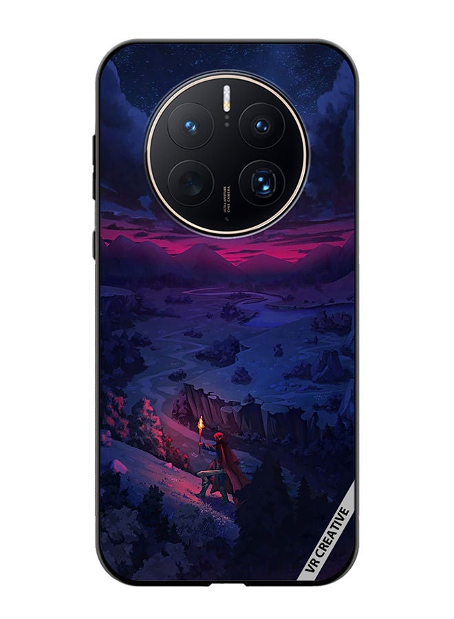 VR CREATIVE Protective Case Cover For Huawei Mate 50 Pro Person Walking On Mountain Design Multicolour - Image 1