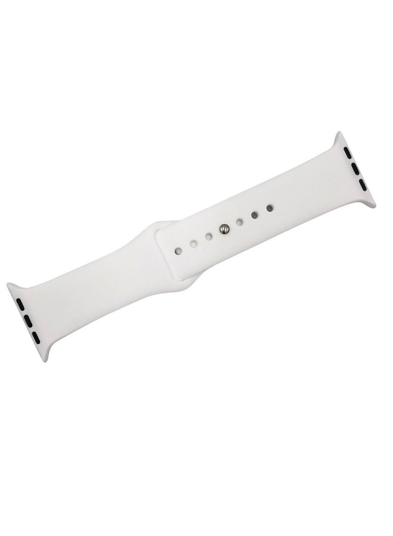 Sport Strap For Apple Watch Series Nike+ Sports Edition 44/45mm - White- - Image 4