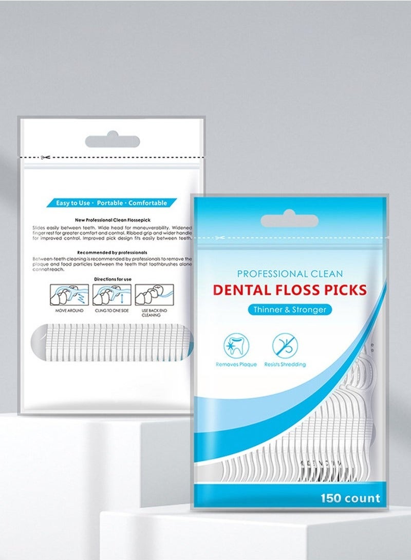 CIMIA 150 Pcs Dental Floss Picks,BPA-Free Tooth Cleaners ,Family Size 150 Count,Portable Teeth Cleaning Kit  - Image 3