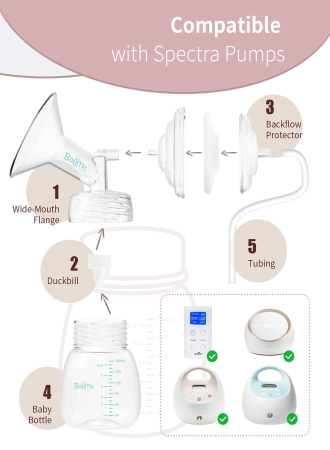 BALIME 6oz Milk Storage Bottles, Compatible with Spectra Pumps, BPA-Free, Leak-Proof Design, Dual Use as milk Storage Containers for Fridge or Freezer（4-Pack） - Image 2