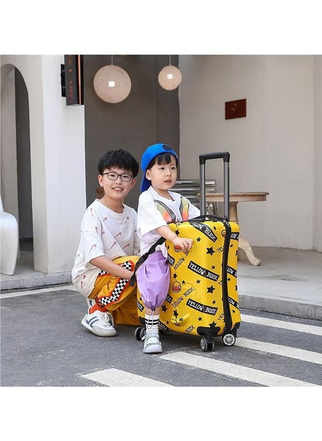 B.duck - Children's Travel Suitcases, Trolley Cases, Durable, Not Easy To Break, Curved Design, Smooth Rounded Corners Of The Box, Safe And Secure, Built-In Shock Absorption Design, Silent Universal Wheels, The Box Can Rotate And Slide Freely. - Image 1