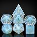 UDIXI Opal Stone DND Dice Set 7PCS Gemstone Dice Set DD with Gift Case for Tabletop Games Beast Pattern - Image 4