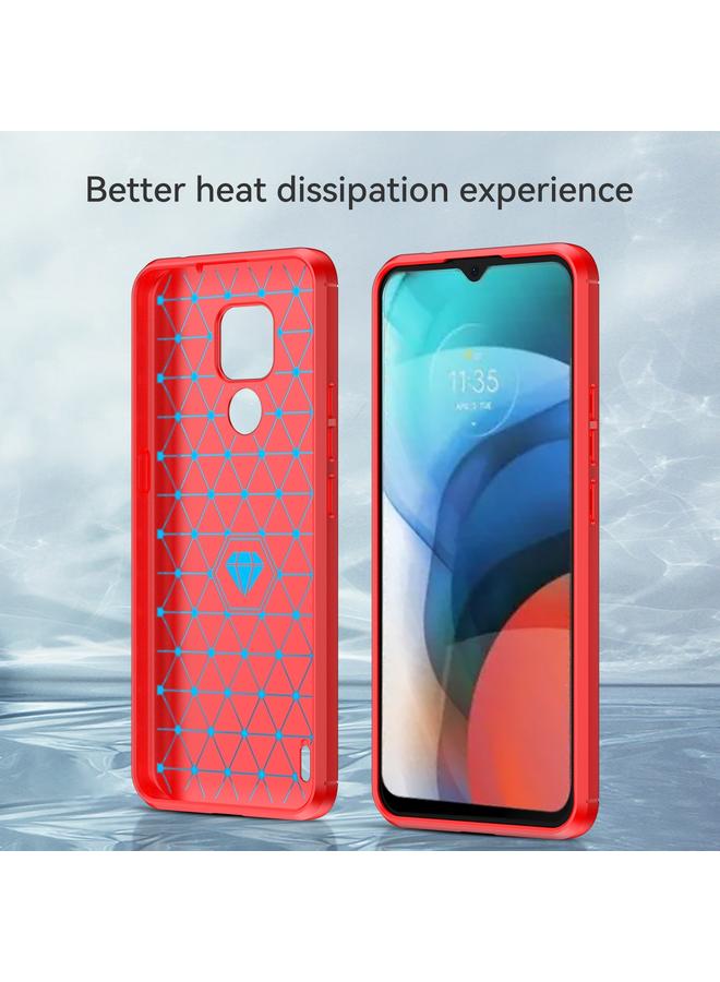 erorex Case For Lenovo K12 / Motorola Moto E7 Brushed Texture Carbon Fiber TPU Phone Case - Image 2