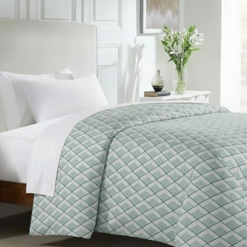 BELVOSTUM Soft Cotton Duvet Cover for Single Bed | Printed Quilt & Blanket Cover | Razai Cover with Zipper Closure | Soft & Breathable Bedding Cover (90X60) Inches (Green) - Image 3