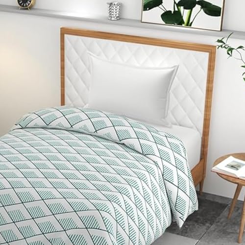 BELVOSTUM Soft Cotton Duvet Cover for Single Bed | Printed Quilt & Blanket Cover | Razai Cover with Zipper Closure | Soft & Breathable Bedding Cover (90X60) Inches (Green) - Image 5