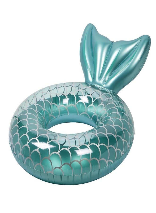 DIYASHI Comfortable Inflatable Float, Mermaid Tail Tubes, Sparkles for Water Party, Beach, Pool, Adult Float | 120 X 100 cm | Multi Color - Image 1