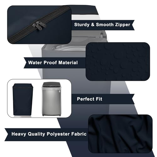 Star Weaves Washing Machine Cover For Godrej 6.2 Kg Fully-Automatic Top Loading Washing Machine (WT EON 620 A Gp Gr, Grey) - Waterproof & Dustproof Cover, Blue - Image 2