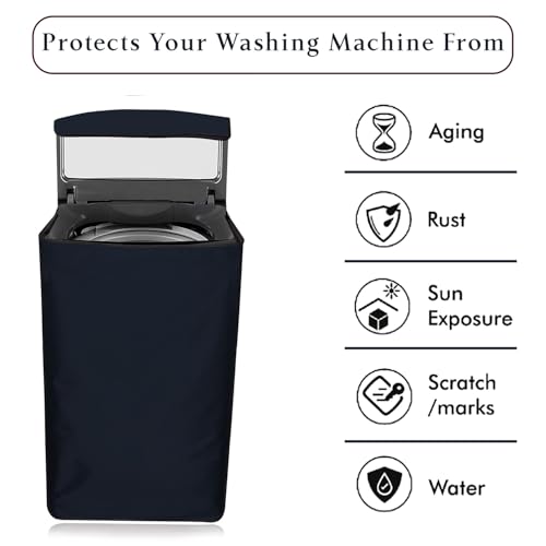 Star Weaves Washing Machine Cover For Godrej 6.2 Kg Fully-Automatic Top Loading Washing Machine (WT EON 620 A Gp Gr, Grey) - Waterproof & Dustproof Cover, Blue - Image 4